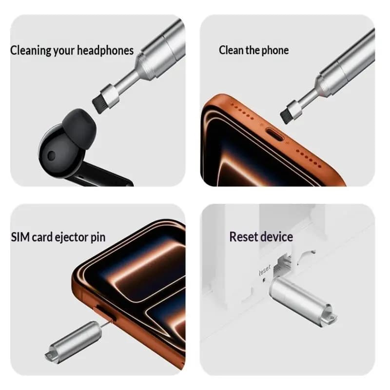 1Pc SIM Card Tray Removal Tool Eject Pin Earbuds Cleaning Brush Reset Tools Needle Opener Cleaner Pen Kit For.