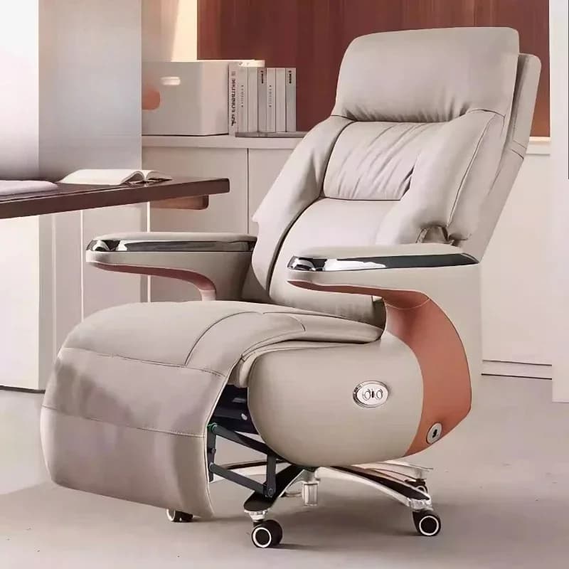 Poltrona Massaggiante Elettrica 2026, Sedia da Gaming Riscaldata e Ventilata, Sedia Direzionale in Vera Pelle, Lussuosa Poltrona Ergonomica da Ufficio