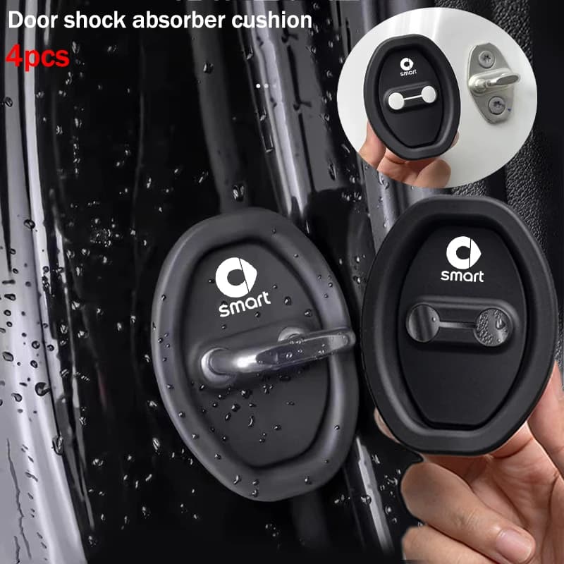 4 pezzi allungabili in silicone copri serratura portiera auto protezione impermeabile antiruggine per Smart Fortwo 451 450 453 EQ Forfour Coupe