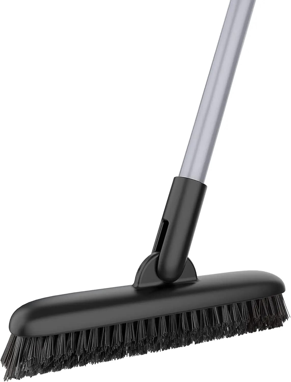 Durable concrete cleaning brush with long handle – Hard bristles for shower floors, tiles and deep cleaning