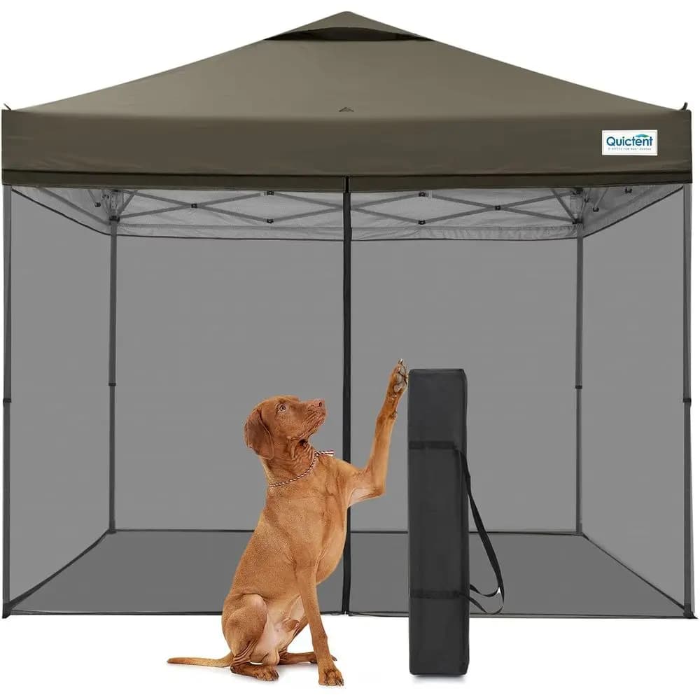 Tenda Pop-Up Compatta 10x10 con Zanzariera per 1 Persona, Impermeabile e Protezione UV, Perfetta per Campeggio, Spiaggia e Raduni all'Aperto
