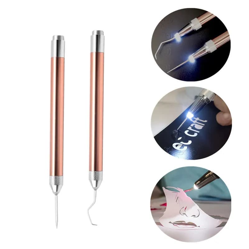 Kit di strumenti in rilievo silhouette fai-da-te Set da diserbo in vinile LED Lettere cammeo Intaglio Accessorio da taglio artigianale fai-da-te per Cricut/Silhouette