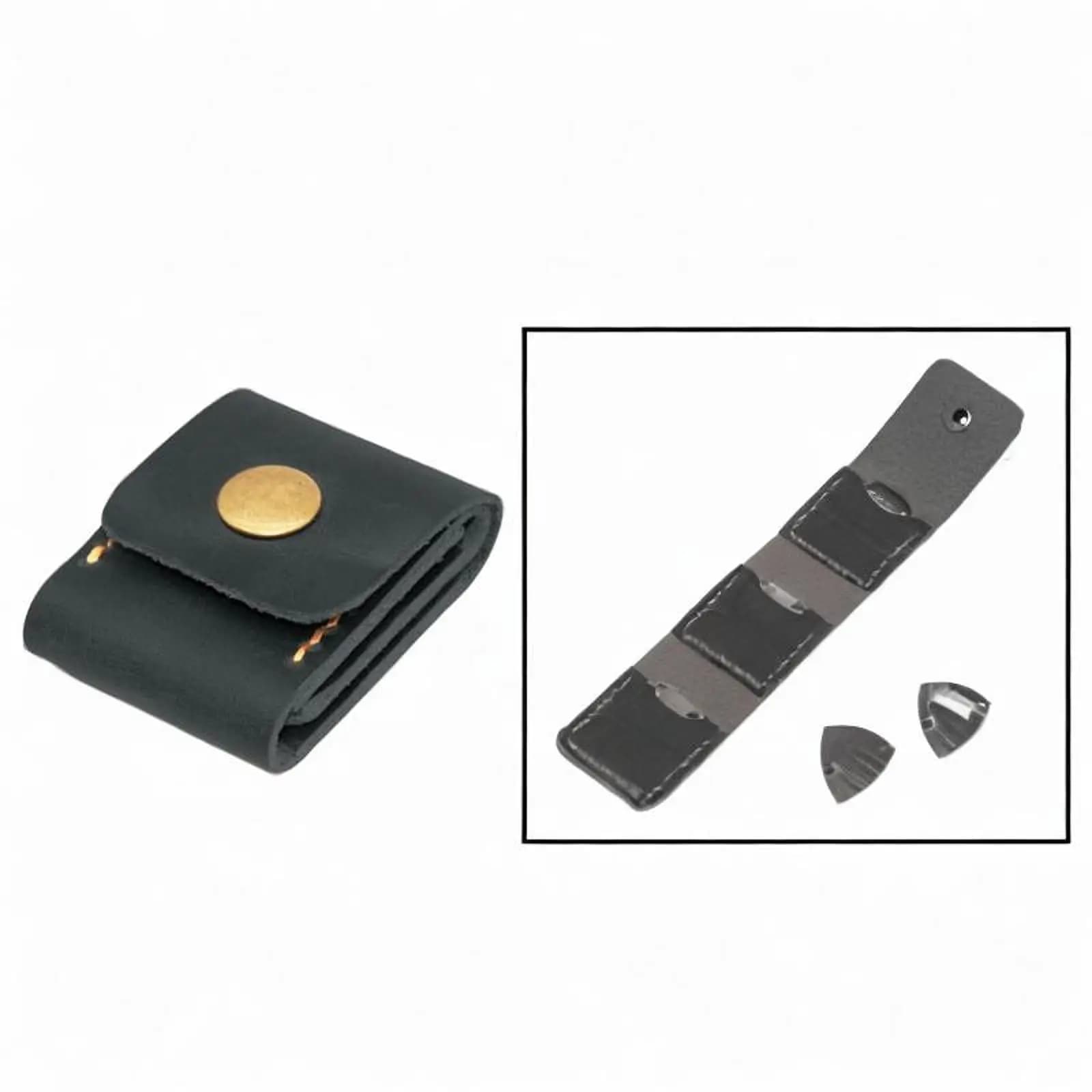 Picks Storage Pouch Box Guitar Pick Case Hold 3 with Snap Button Picks Organizer Guitar Plectrums Bag for Kids Guitar Lovers