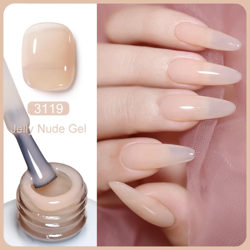 Clou Beaute Smalto per unghie gelatina trasparente da 15 ml Serie 44 colori Smalto per unghie per manicure UV semipermanente traslucido