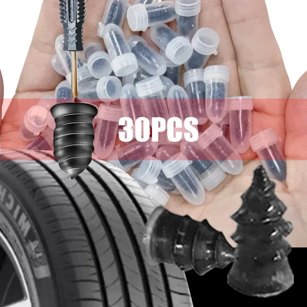 Chiodi universali per riparazione pneumatici per auto, camion, scooter, bici, strumento di riparazione per forature pneumatici, set di chiodi in gomma per riparazione pneumatici per auto