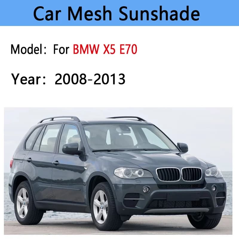 Car Mesh Sun Shades For BMW X5 E70 2008-2013 Sunscreens Window Sunshade UV Protection Windshield Frame Curtain Auto Accessories