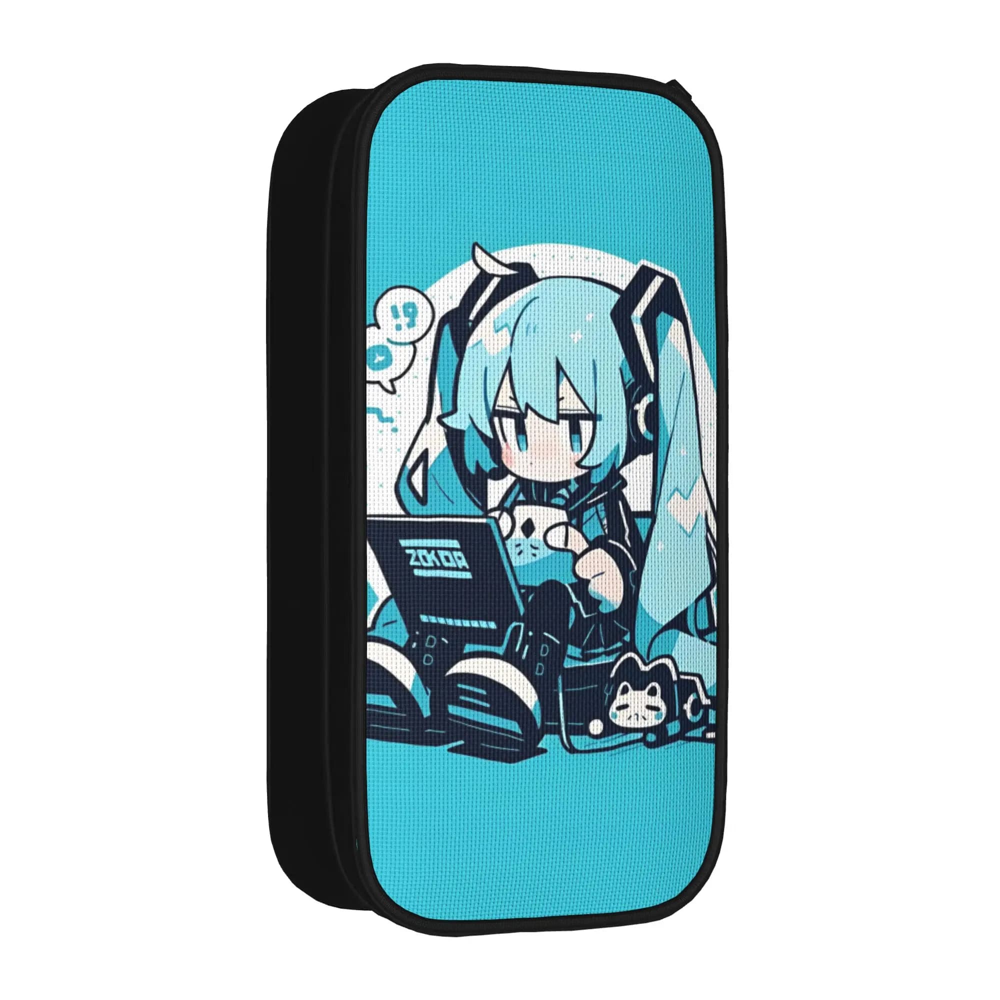 Hatsune Miku Pencil Cases Fashion Vocaloid Bag Girls Boys Big Capacity Students School Zipper Pencil Pouch