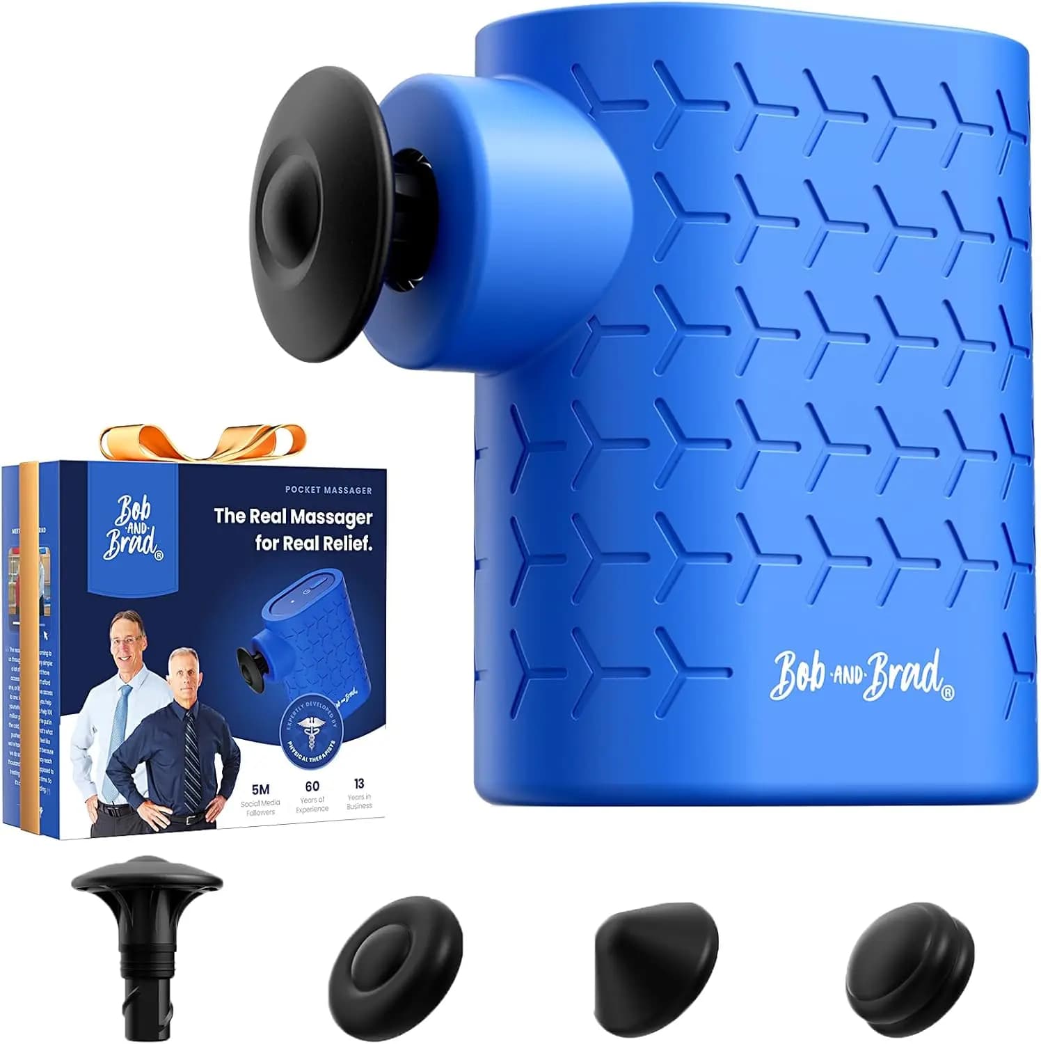 Mini Massage Gun - Percussion Massage for Textile Deep, Travel Format, Silent with 3 Heads, Suitable for FSA-HSA, Gift Idea