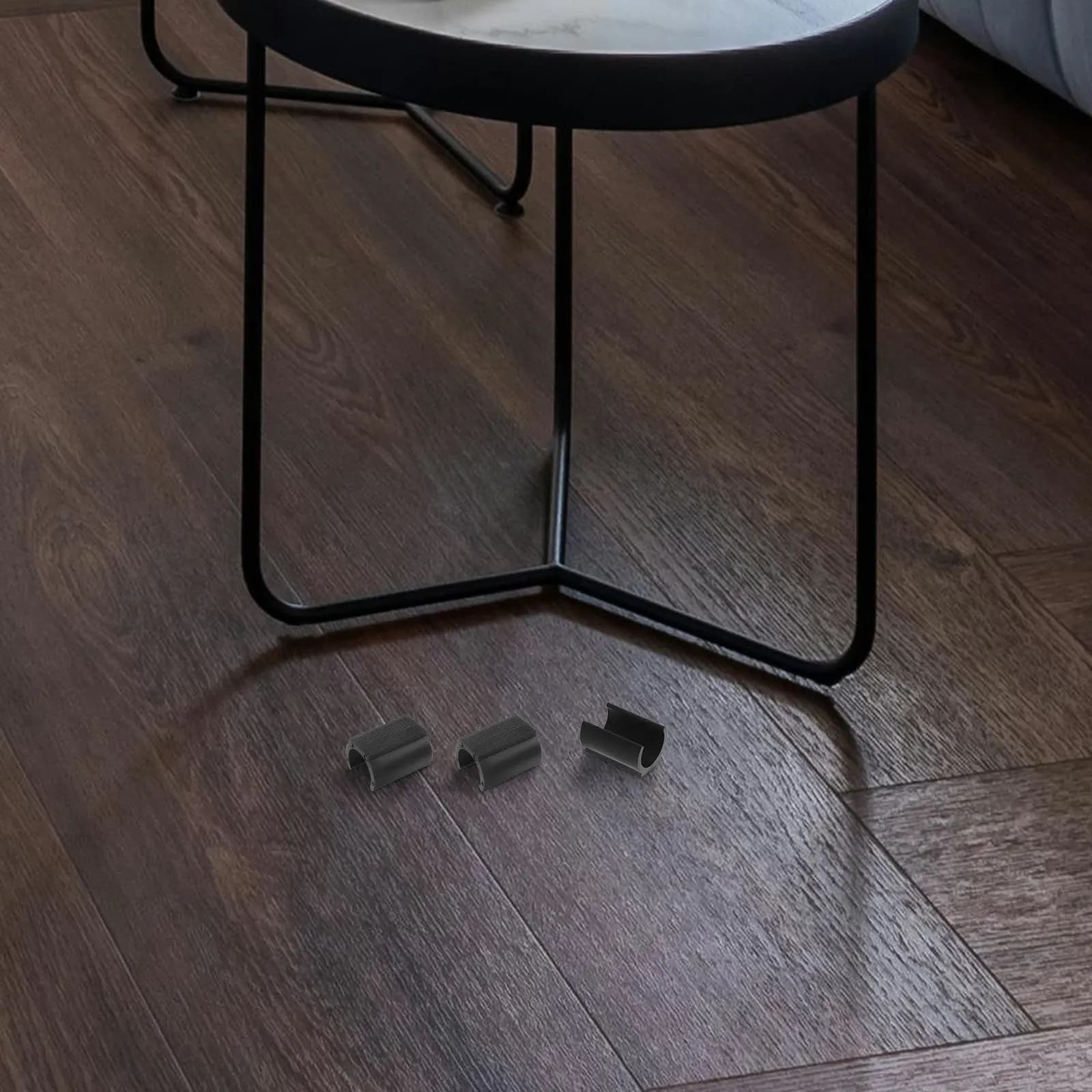 8 Pezzi Protezioni per Gambe di Sedie a Forma di U in Plastica, Antiscivolo, Coprigambe Silenziosi per Mobili, per Pavimenti in Legno