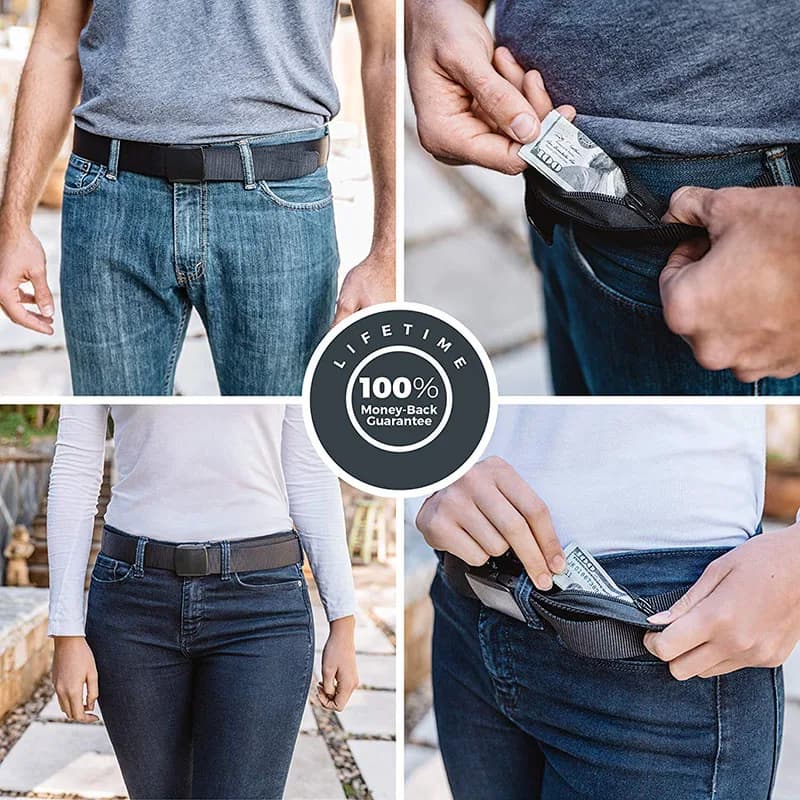Anti-Theft Travel Waist Bag 120cm Hidden Money Strap Belt Wallet for Women And Men Portable Secret Hiding Belt Cash Holder