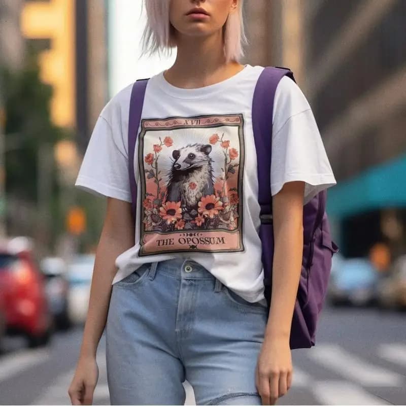 Opossum Tarot Card T Shirt