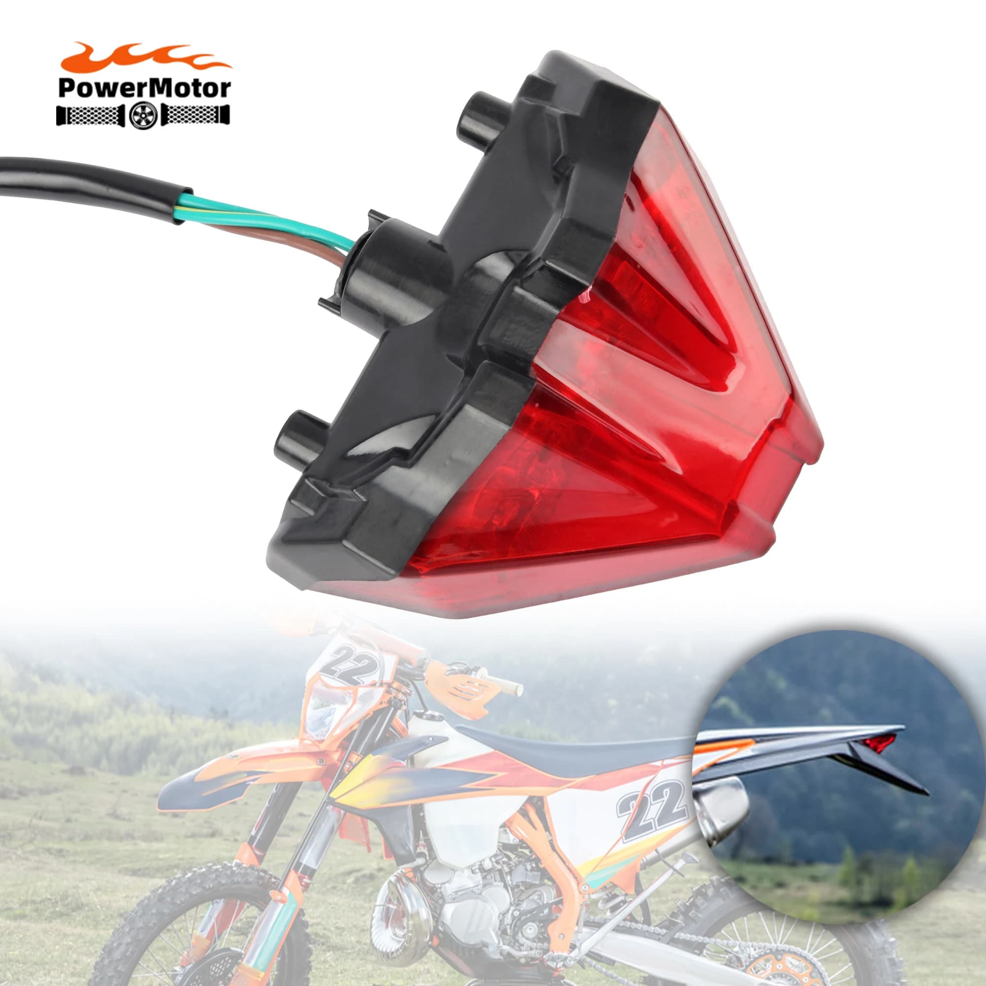 Fanale posteriore per moto Fanale posteriore per motocross per KTM EXC EXCF XCW XCFW XWF 150 250 350 450 500 Modificazioni Enduro Parti della bici da cross