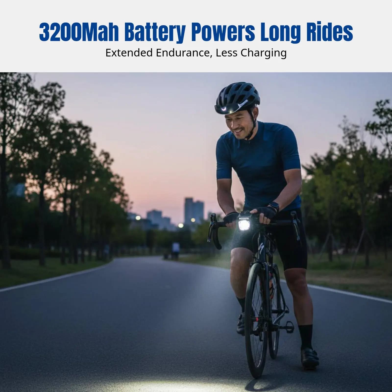 Luce Anteriore per Bicicletta Cutoff Line, per Ciclismo Notturno, Bici da Trail, Impermeabile, Doppio Montaggio con Telecomando