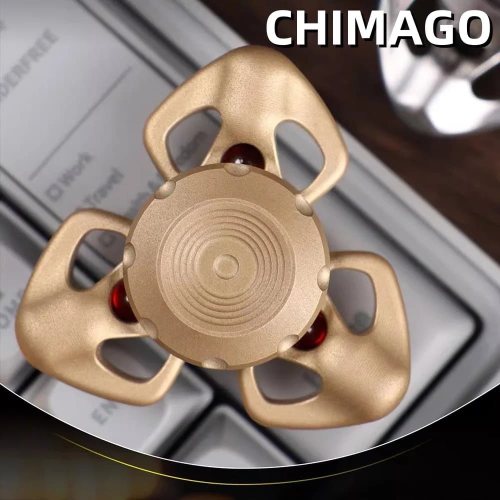 CHIMAGO EDC Demone Subduing Fidget Spinner Giocattolo antistress Fidget Giocattoli per adulti Fidget Spinner a tre pale