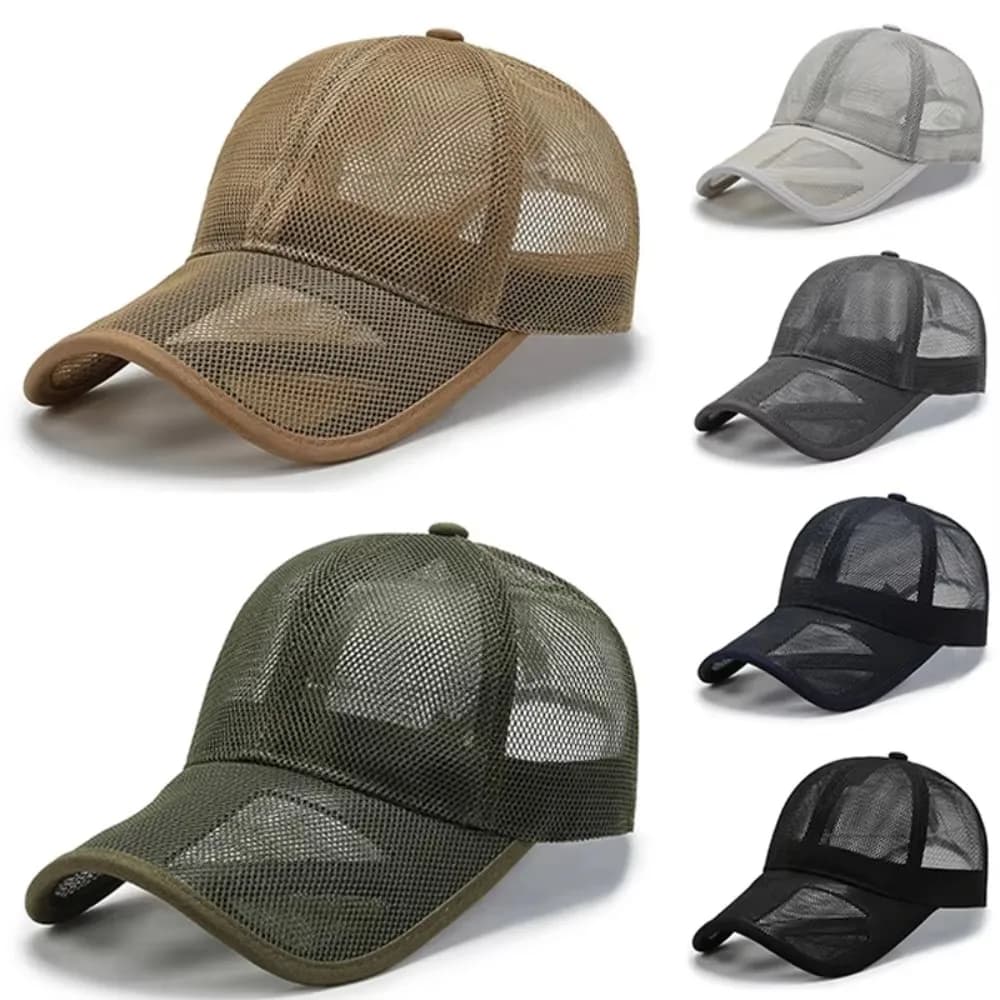 Quick Dry Adjustable Men Women Summer Sunscreen Hats Full Mesh Hats Sun Protection Caps Baseball Cap