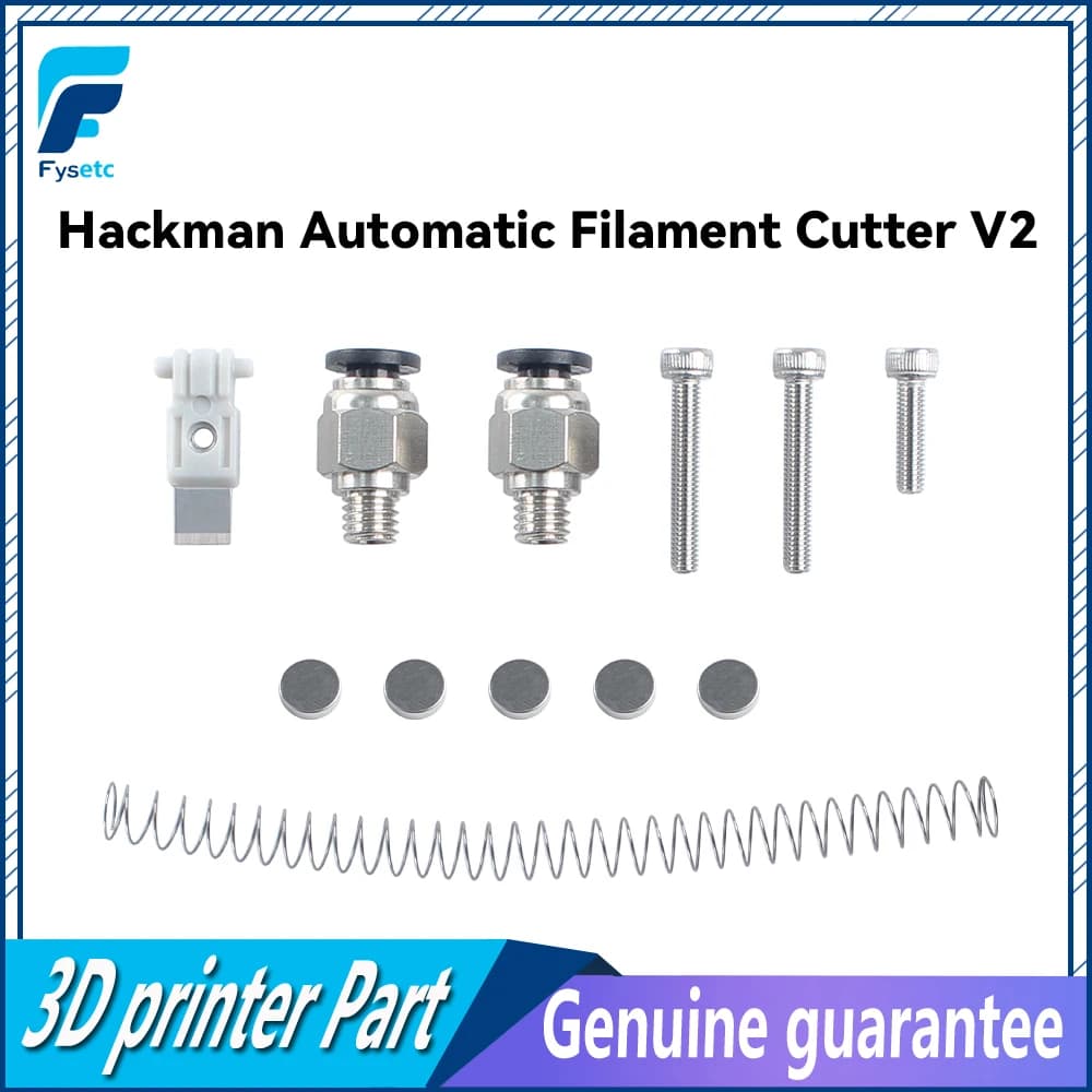 Automatic Hackman V2 Filament Cutting Machine Updated with Return Spring and Design Compact for 3D Printers, Replaceable Parts