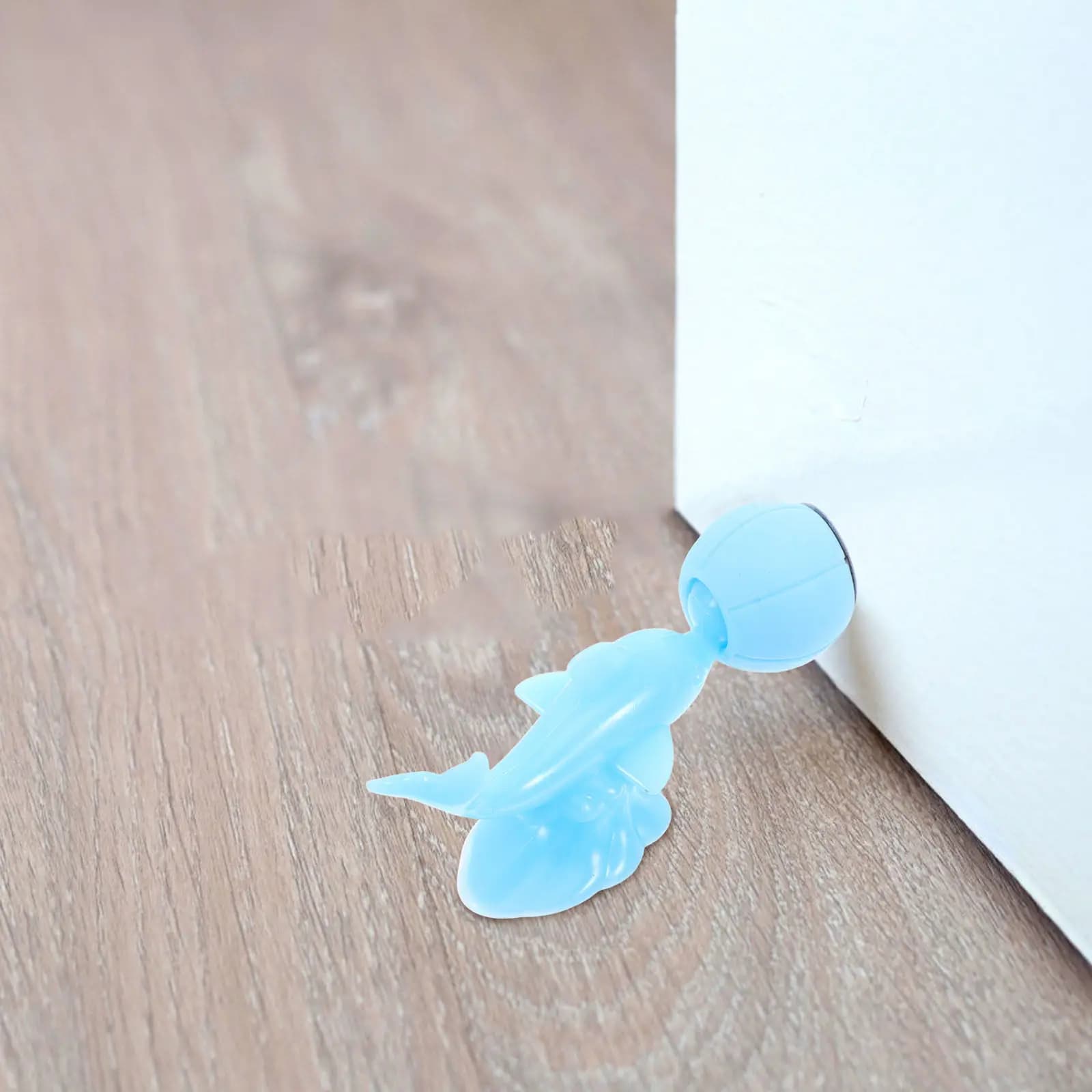 1Set Dolphin Shaped Silicone Door Stopper No Drill Cute Collision Proof Door Wall Protector for Household Office Shop Easy