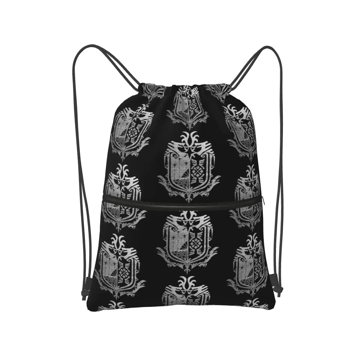 Zaini Monster Hunter World Borse multifunzionali portatili con coulisse Borsa sportiva Borse per libri per la scuola di viaggio