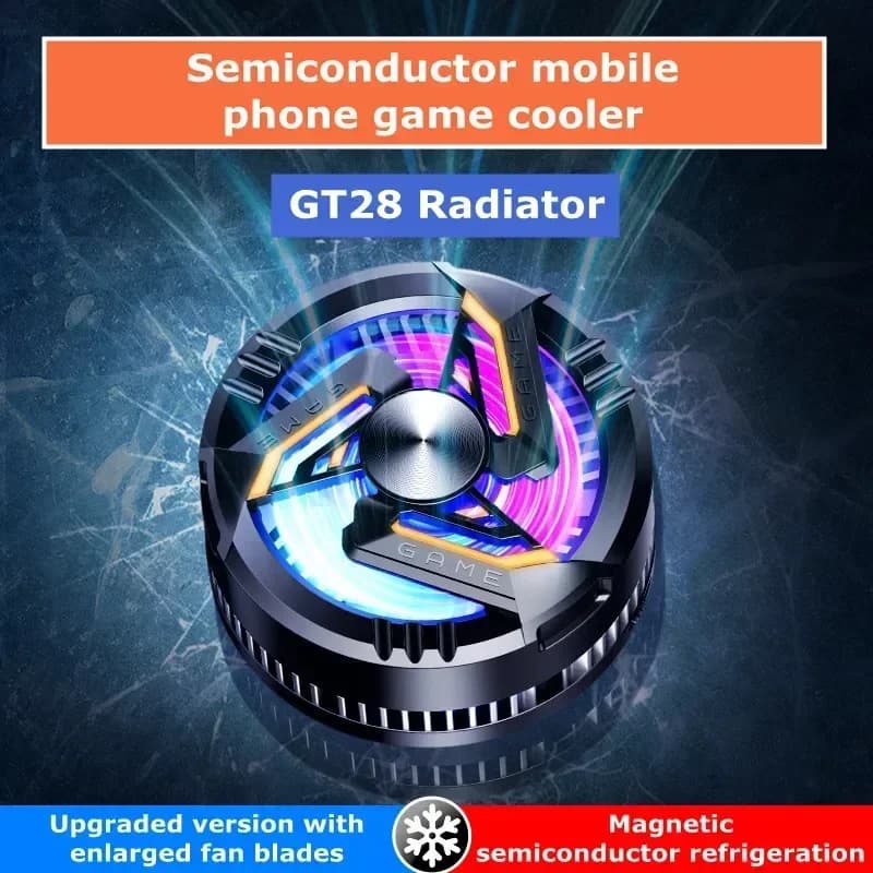 Radiatore di raffreddamento a semiconduttore magnetico per telefono cellulare portatile GT28 per IPhone 15/14/13/12 Pro Max Dispositivo di raffreddamento universale per giochi Android