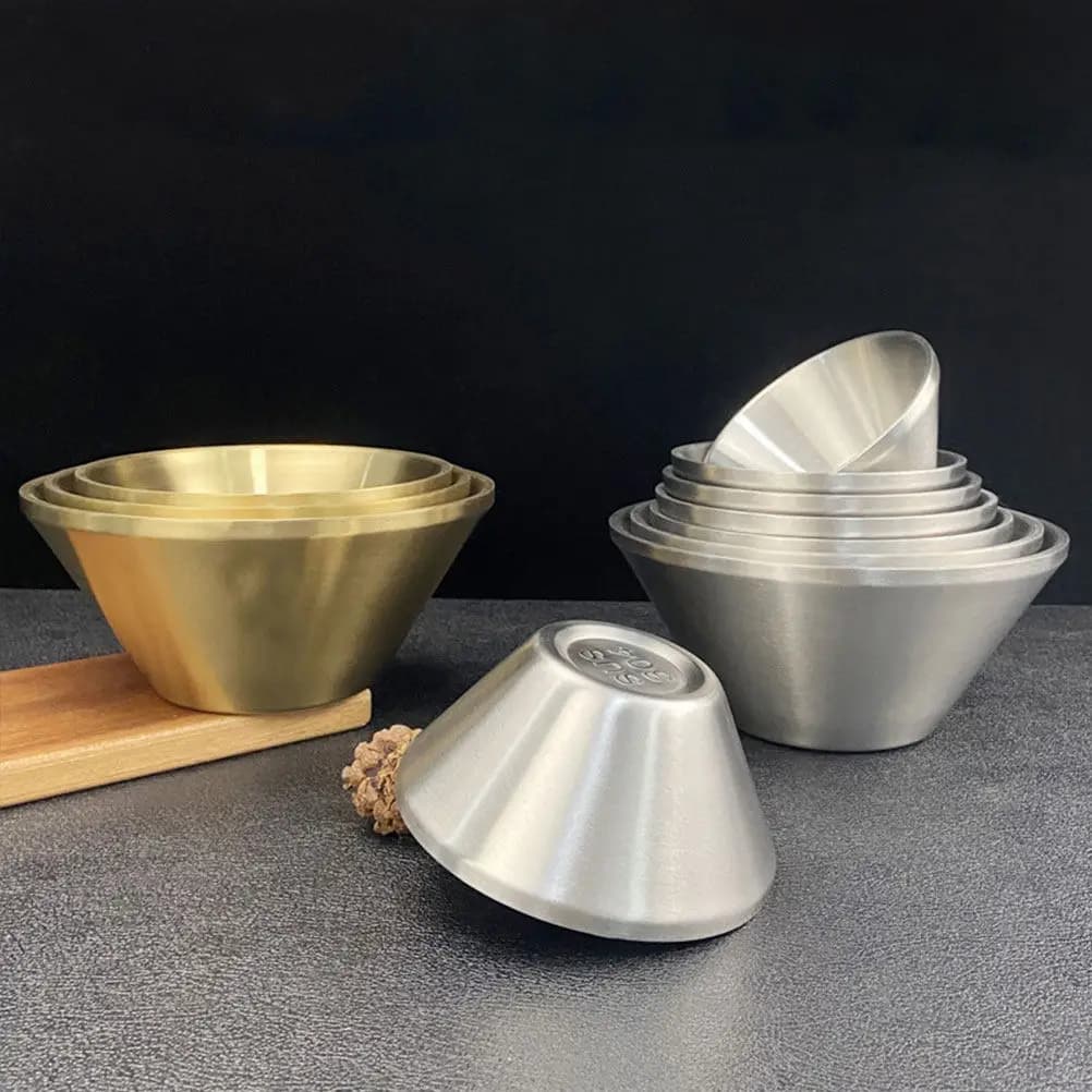 Ciotola per Noodle in Acciaio Inox a Doppia Parete, Contenitore Isolato per Zuppa Ramen, Design Liscio e Rotondo Anti-Scottatura per Uso Interno