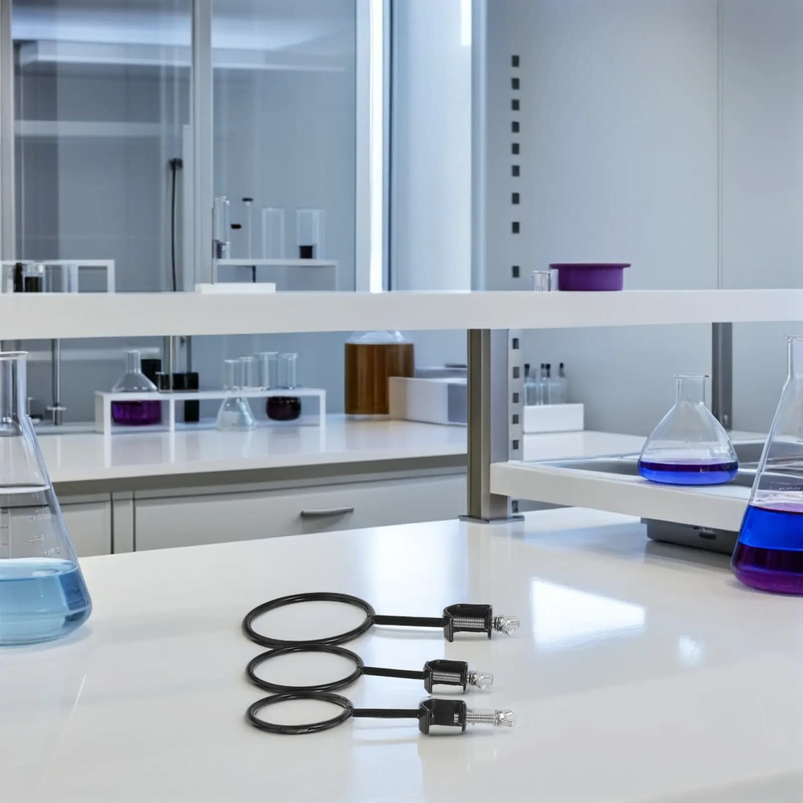 Heavy Duty Laboratory Ring Stand for Chemistry Experiments Adjustable Metal Stand with Clamp Burette Holder Science Lab