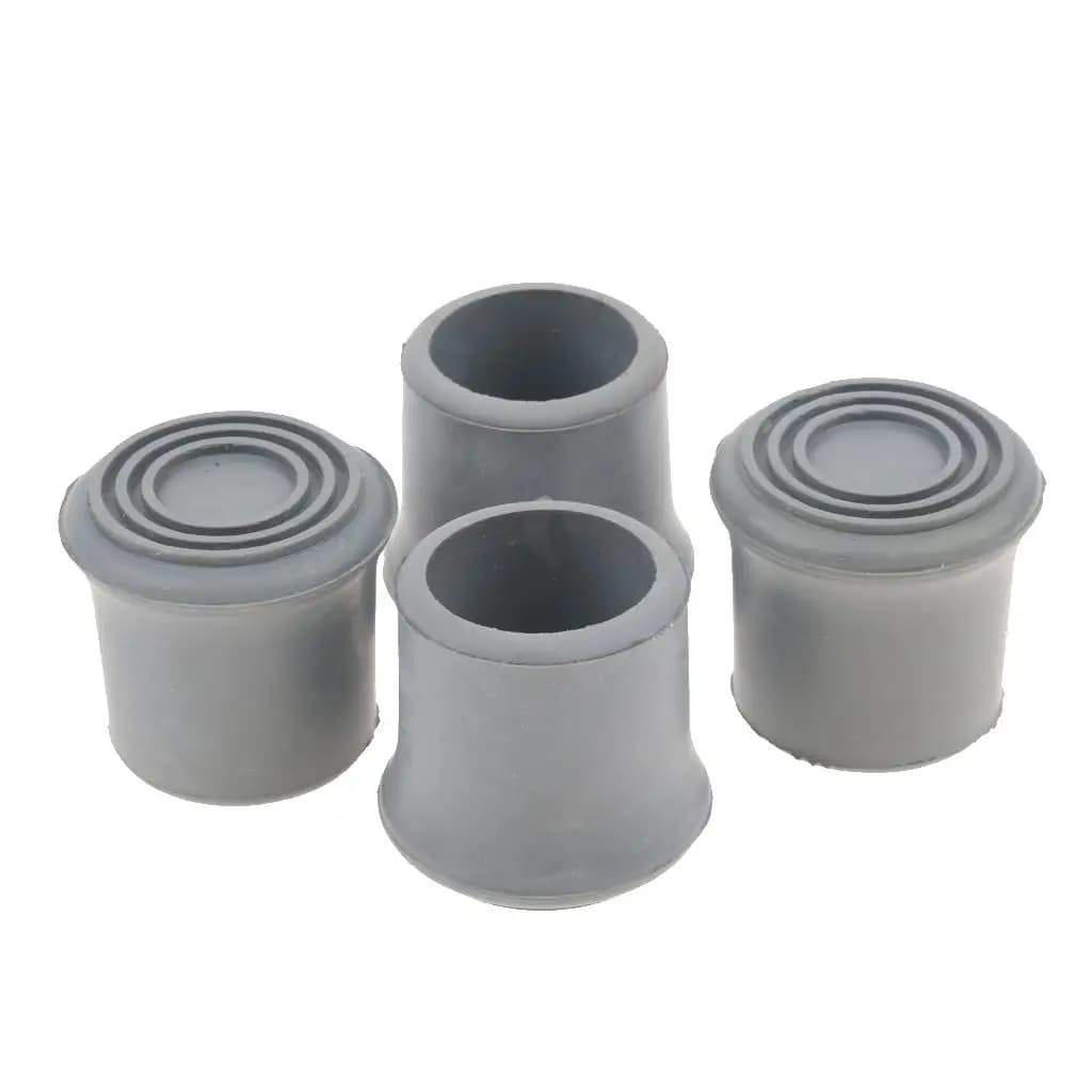 4pcs Trekking Pole Rubber Cap Walking Hiking Stick Cane Tips Crutch Ferrules - 22mm/25mm