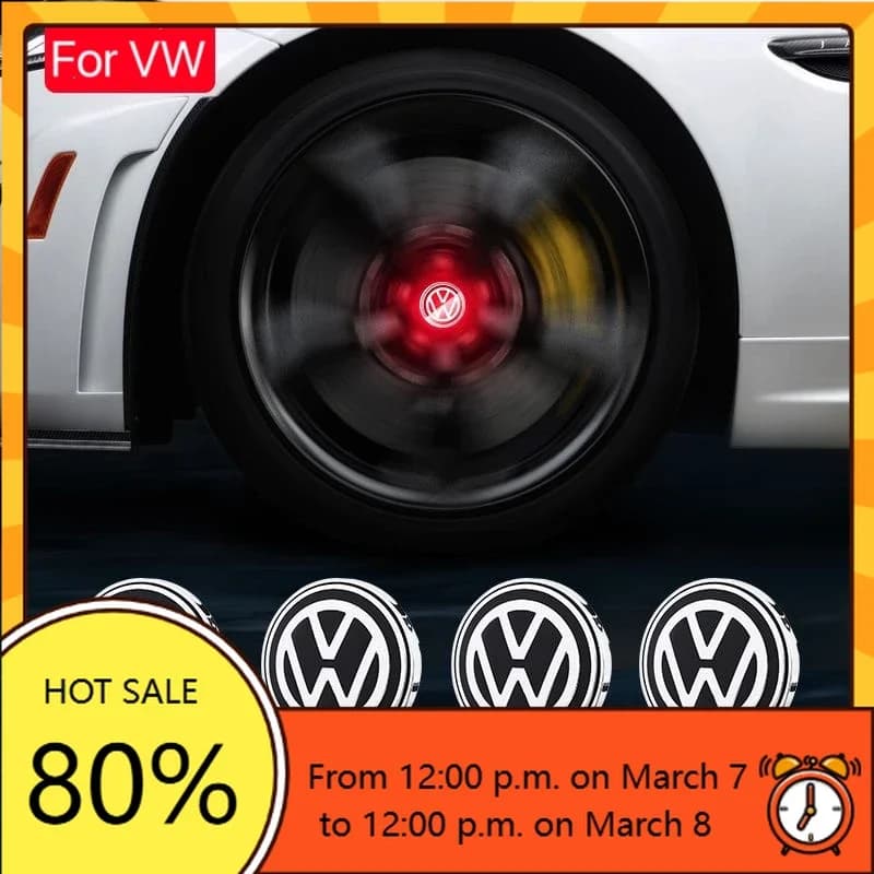 Per VW Volkswagen Jetta MK5 Golf VW 4 pz Mozzo Luci A Led Tappo Auto Illuminazione Galleggiante Centro Ruota Coperture Tappi Per Volkswagen go