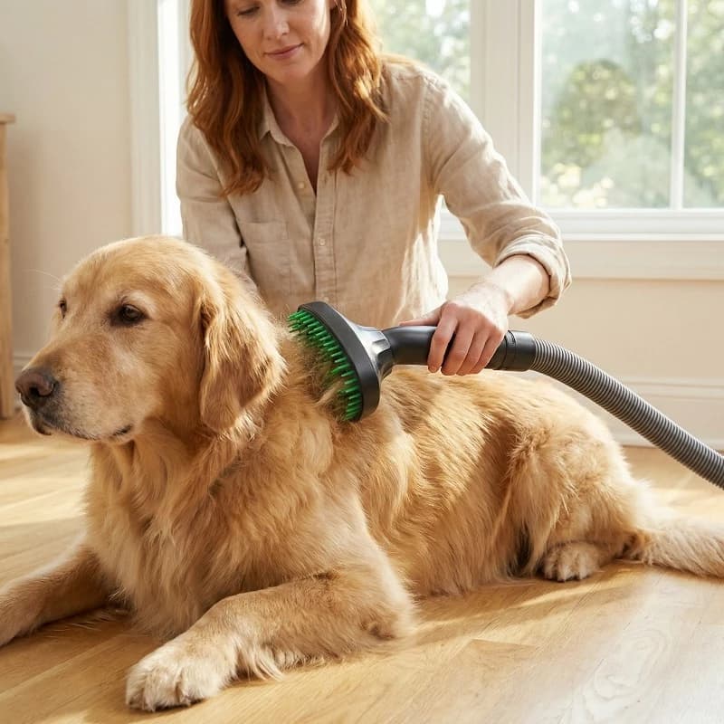 Pet Hair Removal Vacuum Brush Head Soft Brush Design Fit 1.26in Diameter Vacuum Household Pet Grooming Accessory For Puppy Kitte