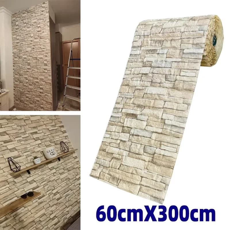 Adesivi murali 3D decorativi Pannelli in schiuma autoadesivi Decorazioni per la casa Soggiorno Decorazione della casa Adesivo in mattoni per il bagno