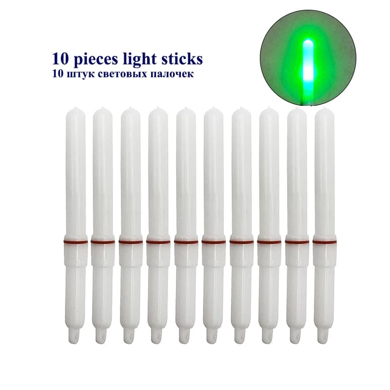 10PCS Electric Night Glow Sticks Sea Ocean Fishing Lightstick Bright Glow Sticks Ocean Rock Fishing Tools Accessories NO Battery
