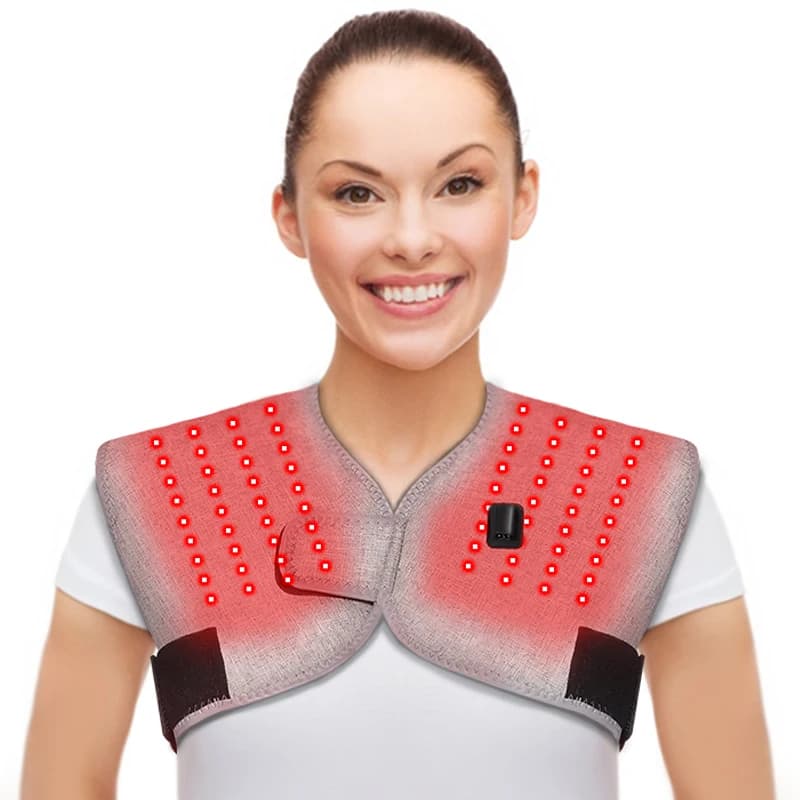 Gilet riscaldato a luce rossa per uomo e donna Giacca invernale riscaldante elettrica per spalle posteriori Gilet oversize per escursioni sportive