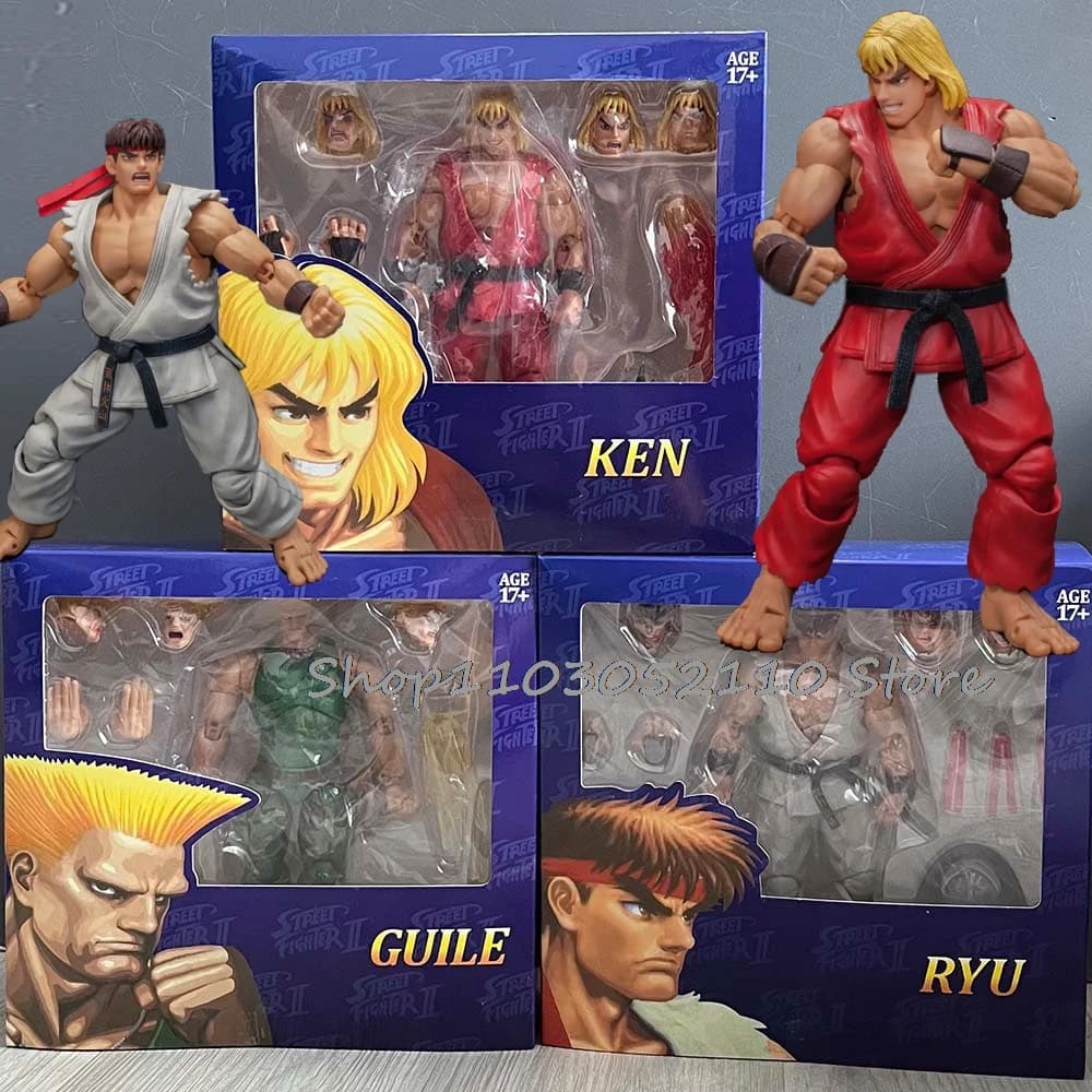ST Street Fighter Guile Ken Ryu Action Figure Anime The Final Challengers Modello Bambola Statua Comune Mobile Film Giocattoli Regali