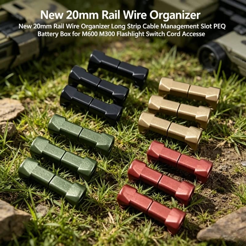 Organizzatore di Cavi a Striscia Lunga da 20mm per Scatola Batteria PEQ, Torcia M600 M300, Modelli Sportivi e Giocattoli