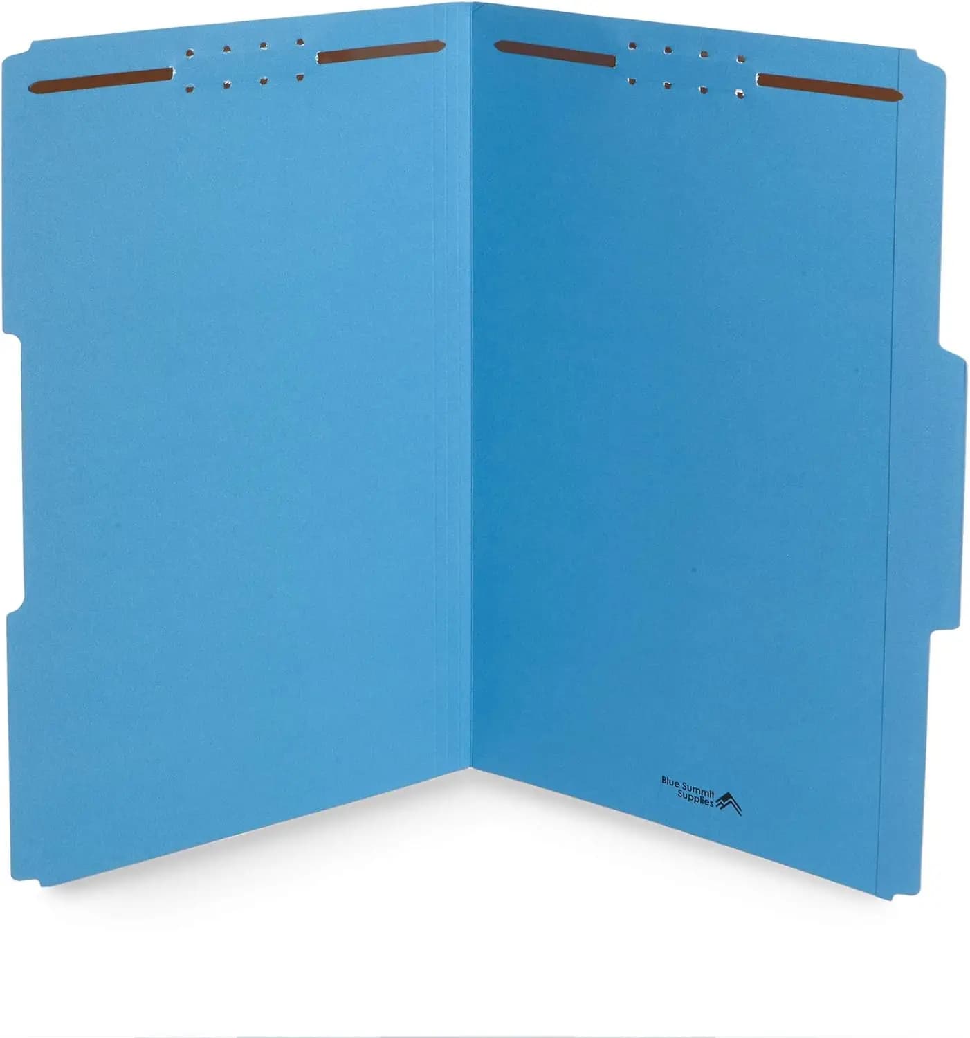 Cartelle Portadocumenti Blu Formato Legale con Chiusura a 2 Ganci, Resistenti per Organizzare Documenti Medici o Legali, Confezione da 50
