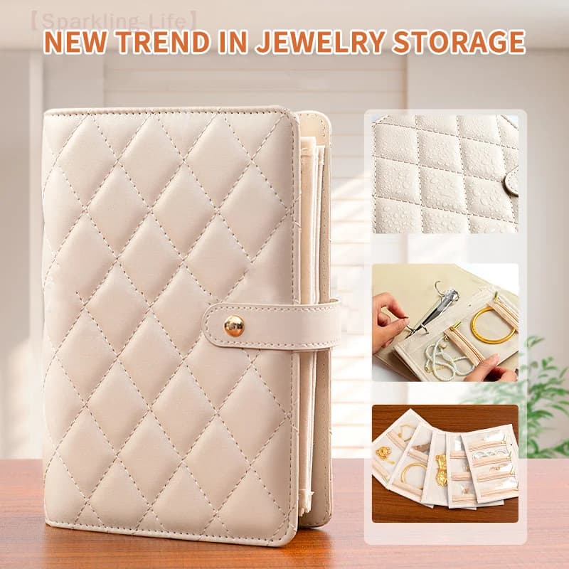 Leather Jewellery Paper PU Transparent Pockets with Hinge Jewelry Packing Box Necklace Collector Product for Women Exposure