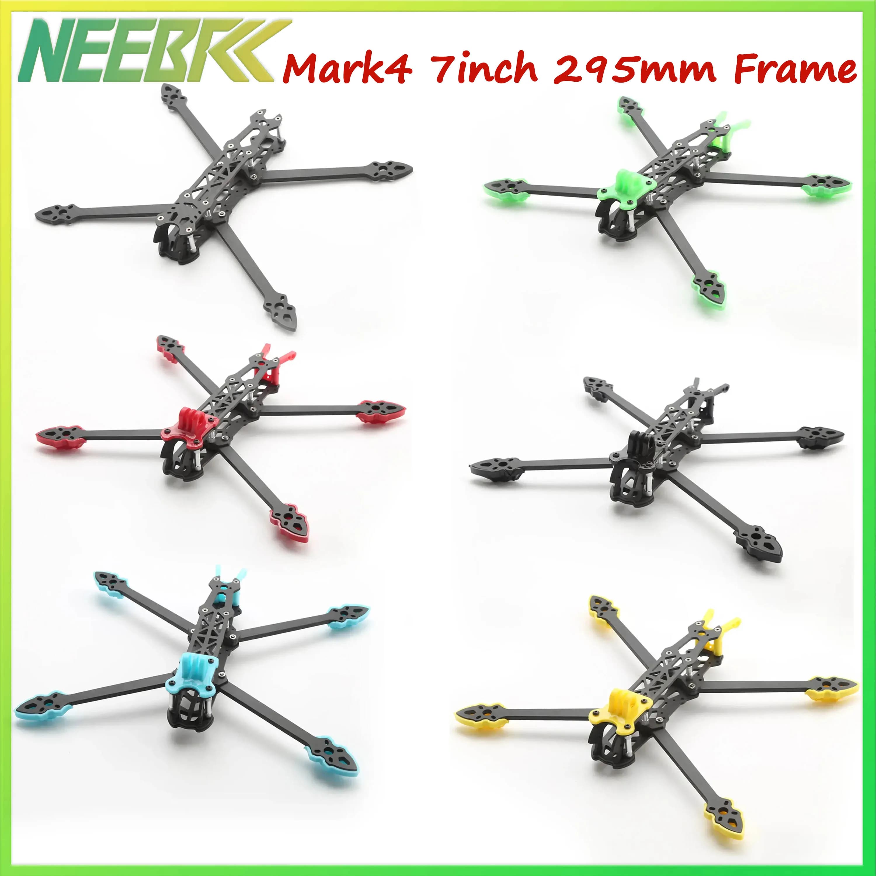 Mark4 7 pollici 295mm Telaio braccio in fibra di carbonio 5mm per RC Racing FPV Drone Quadcopter Modello aereo a quattro assi Aereo Rack Freestyle