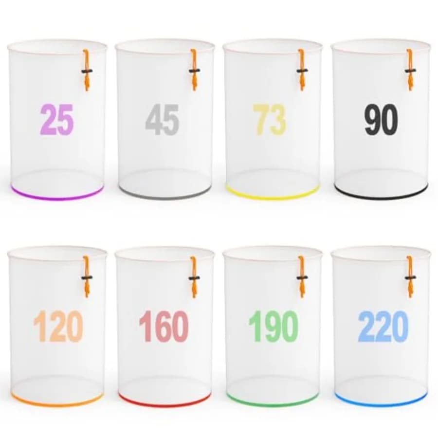 Zihvfzu Kit da 8 sacchetti filtranti in rete da 5 galloni con diverse dimensioni di filtri multiuso e schermo di pressione premium - Riutilizzabili in nylon