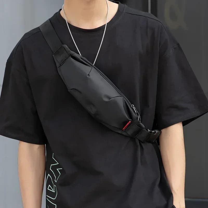 Borsa a Tracolla Minimalista da Uomo, Impermeabile, Casual, per Pendolari, Leggera e alla Moda