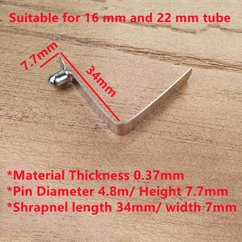 50PCS pulsante singolo chiusura a scatto Caravan acciaio Kayak Paddle molla Clip Push morsetto tenda palo canottaggio campeggio esterno durevole