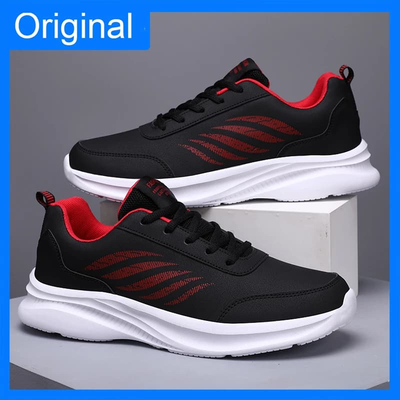 Scarpe sportive da uomo, leggere, alla moda, comode, versatili, in pelle, casual, per il fitness, scarpe da corsa anti-scivolo, ammortizzanti