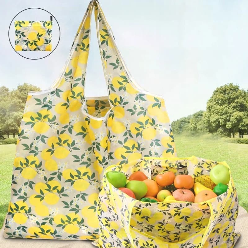 Borsa Grande Riutilizzabile per la Spesa, Pieghevole, Eco-Friendly, con Custodia, Borsa per Verdure, Borsa a Mano in Tessuto per la Casa
