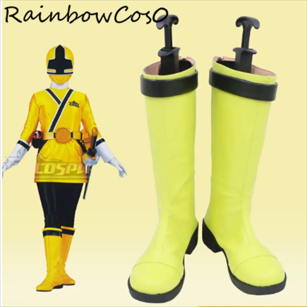 Go Giallo Giallo Ranger Super Sentai Scarpe Cosplay Stivali Gioco Anime Party Halloween RainbowCos0 W4804