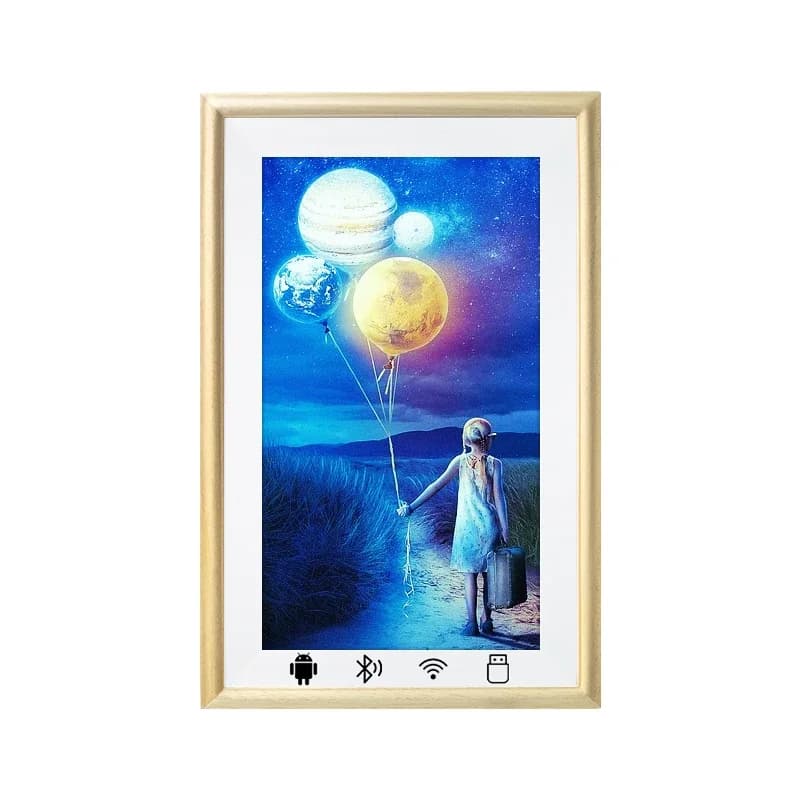 vendita calda 21.5 '' canzone video HD Telecomando Cornice per foto digitale Supporto 1080P Macchina pubblicitaria montata a parete