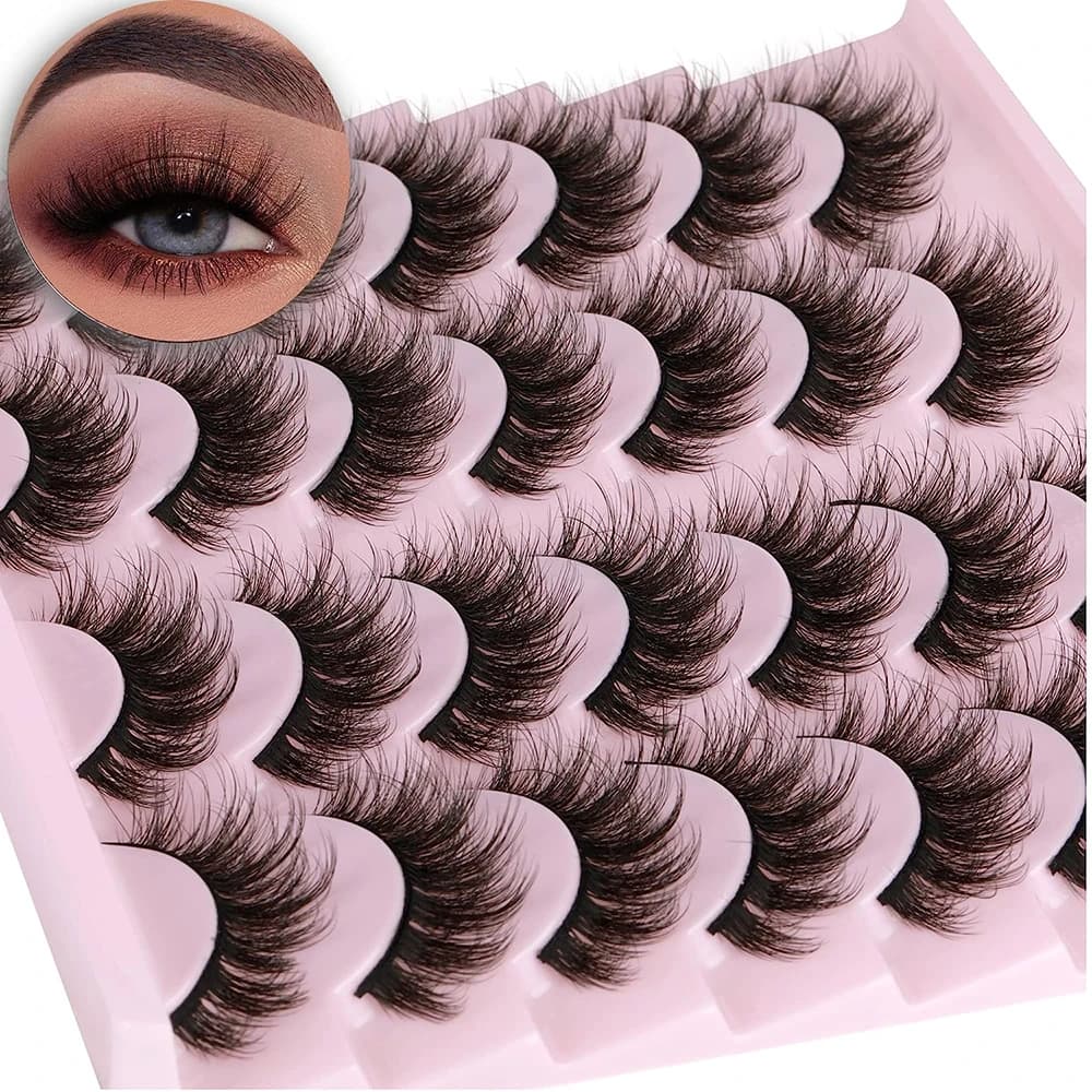 14 pairs of mink eyelashes tufters natural appearance 5D Volume 16mm fake eyelash pack