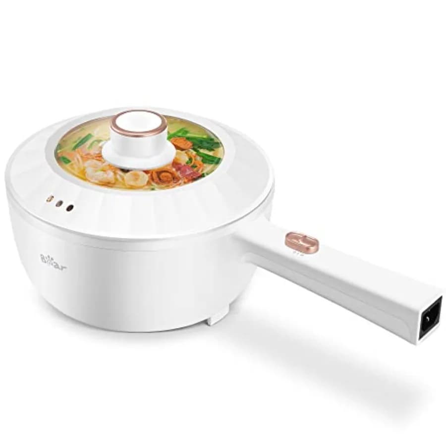 Bear Hot Pot Electric 2L Multifunctional Portable Cooking Pot 1000W Rapid Noodles Electric Non-Stick Frying Pans for Steak Egg