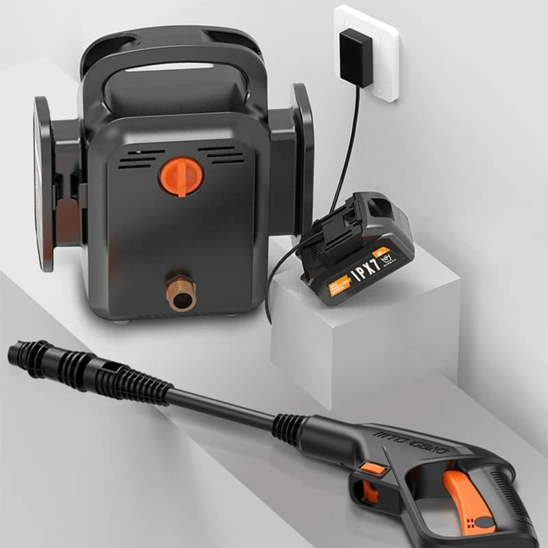Pistola per lavaggio auto ad alta pressione Pistola per lavaggio auto elettrica al litio ricaricabile da 250 W Rondella per auto elettrica wireless ad alta tensione