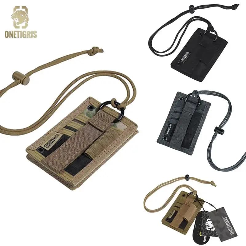 ONETIGRIS Porta documenti MOLLE da caccia all'aperto Custodia tattica Cartella di file Borsa organizer Militare due in uno con sospensione sul petto
