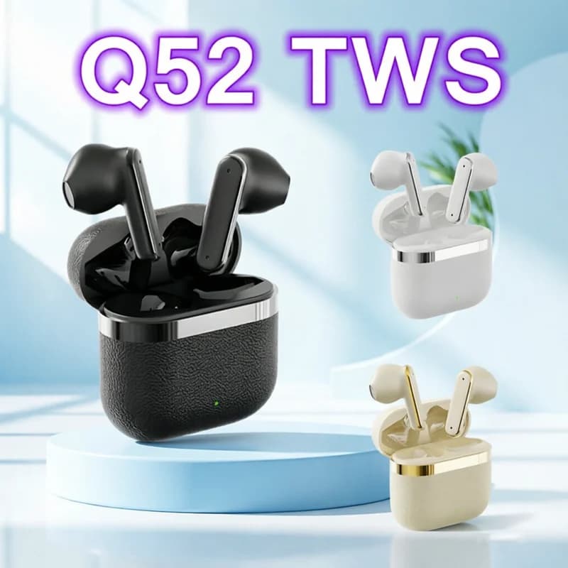 Auricolari Q52 TWS Bluetooth, Cuffie HiFi Wireless con Microfono, Riduzione del Rumore, Impermeabili, per Giochi e Sport