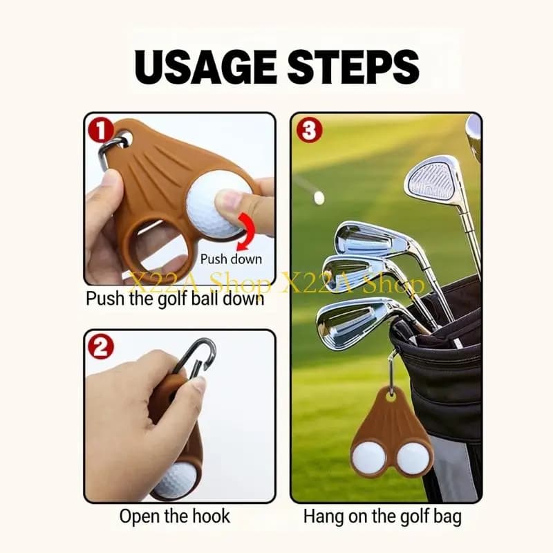 Unique Sturdy and Portable Silicone Golf Ball Holder Keychain for Secure Storage