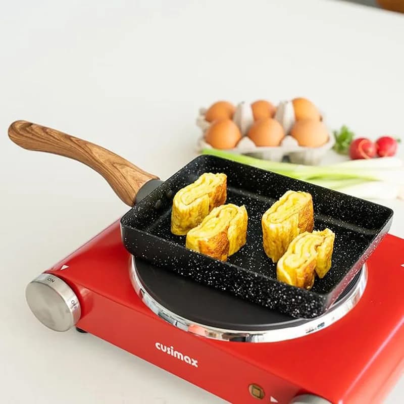 Tamagoyaki Japanese Omelette Nonstick Egg Pan Skillet Rectangle Tamago Small Egg Frying with Cooking Tools